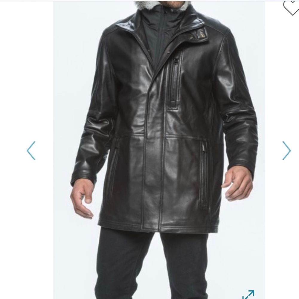 Andrew mark original lamb leather with genuine fur